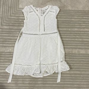 cute white dress for kids size 6!